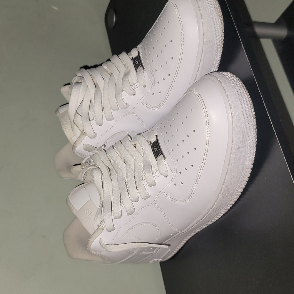 All white air force 1's